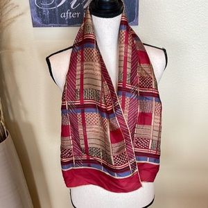 Vintage Echo Patchwork Weave Print Silk Scarf